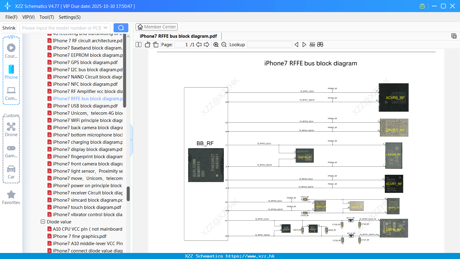 IPhone7 RFFE Bus Block Diagram